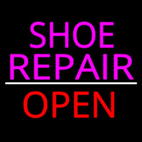Pink Shoe Repair Open With Line Neonreclame