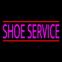 Pink Shoe Service With Line Neonreclame