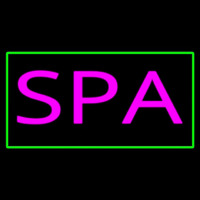 Pink Spa Green Border Neonreclame
