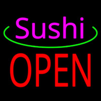 Pink Sushi Block Open Neonreclame