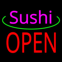 Pink Sushi Red Open Neonreclame
