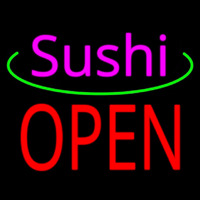 Pink Sushi Red Open Neonreclame