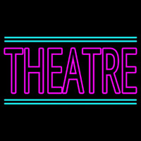 Pink Theatre With Line Neonreclame