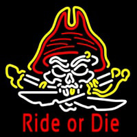 Pirate Skull Ride Or Die Neonreclame