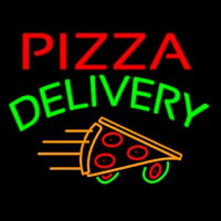 Pizza Delivery Slice Neonreclame