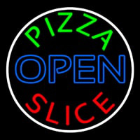 Pizza Slice Open Neonreclame