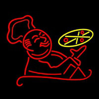 Pizza With Man Logo Neonreclame