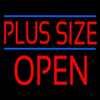 Plus Size Blue Lines Block Open Neonreclame