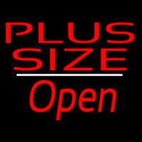 Plus Size Open White Line Neonreclame