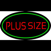 Plus Size Oval Green Neonreclame