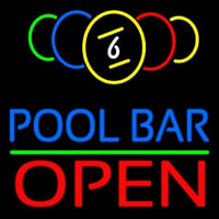 Pool Bar Open Neonreclame