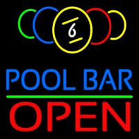 Pool Bar Open Neonreclame