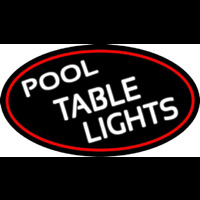 Pool Table Lights Oval With Red Border Neonreclame