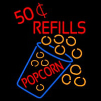 Popcorn Refills Neonreclame