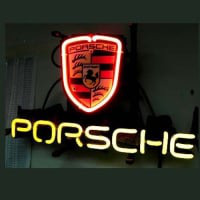 Porsche European Auto Bier Bar Neonreclame