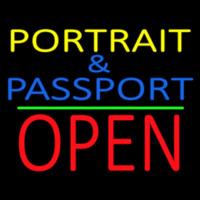 Portrait And Passport With Open 1 Neonreclame