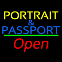 Portrait And Passport With Open 2 Neonreclame