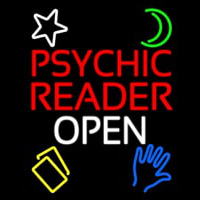 Psychic Reader Open Block White Border Neonreclame