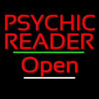 Psychic Reader Open Green Line Neonreclame