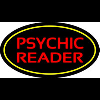 Psychic Reader Yellow Oval Neonreclame