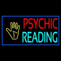 Psychic Reading Block Palm Blue Border Neonreclame
