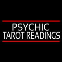 Psychic Tarot Readings Block With Red Line Neonreclame
