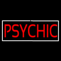 Psychic White Border Neonreclame