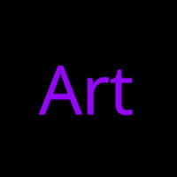 Purple Art Cursive Neonreclame