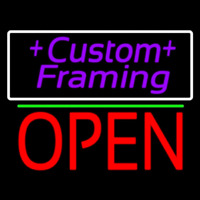 Purple Custom Framing With Open 1 Neonreclame