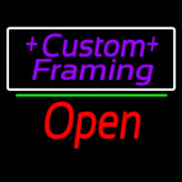 Purple Custom Framing With Open 2 Neonreclame