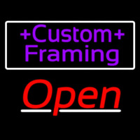 Purple Custom Framing With Open 3 Neonreclame