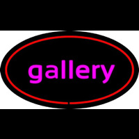 Purple Gallery Red Oval Neonreclame