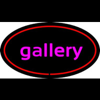 Purple Gallery Red Oval Neonreclame