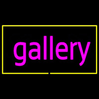 Purple Gallery Yellow Rectangle Neonreclame