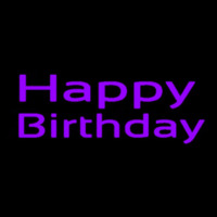 Purple Happy Birthday Neonreclame