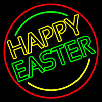 Purple Happy Easter 1 Neonreclame