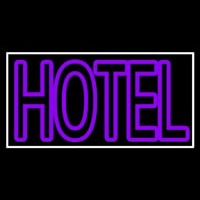 Purple Hotel 1 With White Border Neonreclame