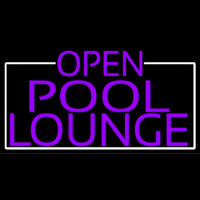 Purple Pool Lounge With White Border Neonreclame