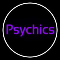 Purple Psychics With Circle Neonreclame
