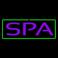 Purple Spa Green Border Neonreclame