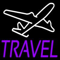 Purple Travel With Logo Neonreclame