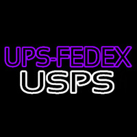 Purple Ups Fede  Usps Neonreclame