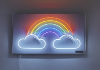 Rainbow clouds Neonreclame