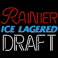 Rainier Ice Lagered Draft Beer Sign Neonreclame