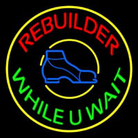 Rebuilder While You Wait With Border Neonreclame