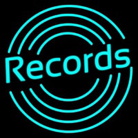 Records With Disc Neonreclame