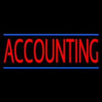 Red Accounting Blue Lines Neonreclame