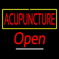 Red Acupuncture With Yellow Border Open Neonreclame