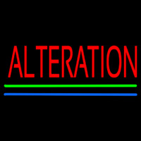 Red Alteration Blue Green Line Neonreclame