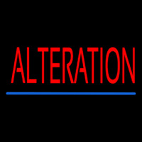 Red Alteration Blue Underline Neonreclame